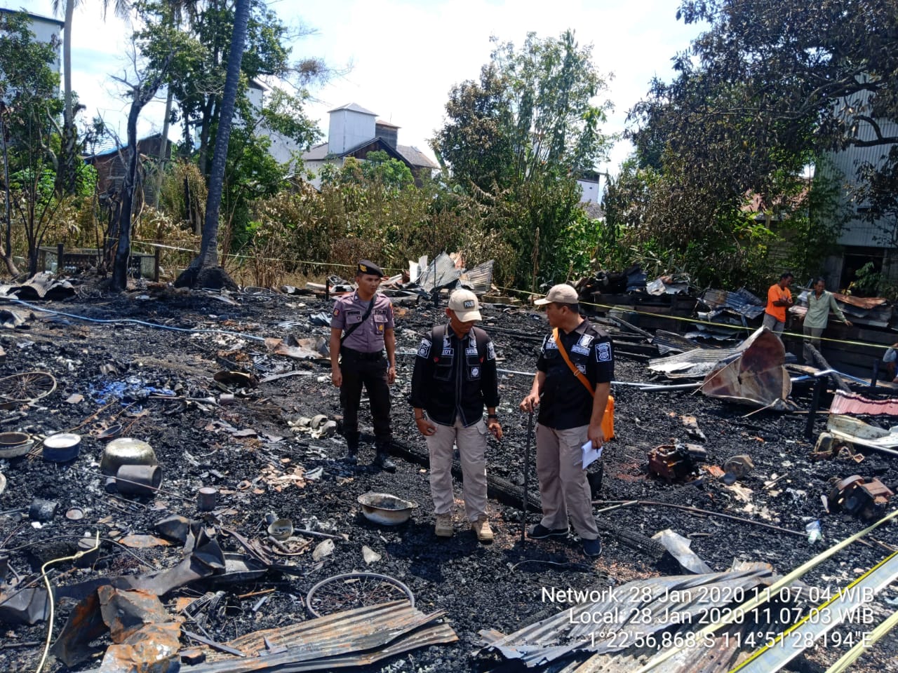 Polsek Dusun Utara Masih Selidiki Penyebab Kebakaran di Desa Tarusan