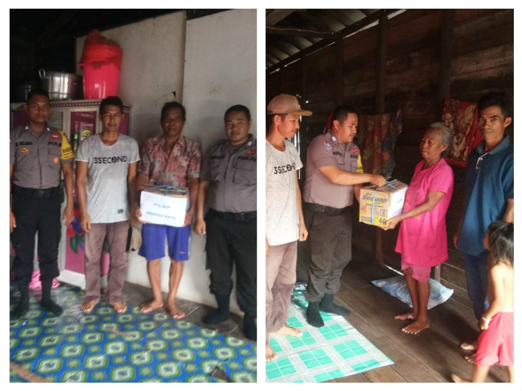 Polsek Jabiren Raya Kembali Bantu Warga Kurang Mampu