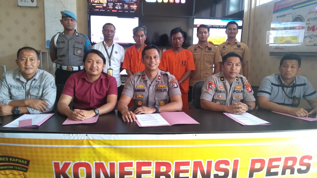 Polres Kapuas Amankan Dua Pelaku Penambang Emas Tanpa Izin