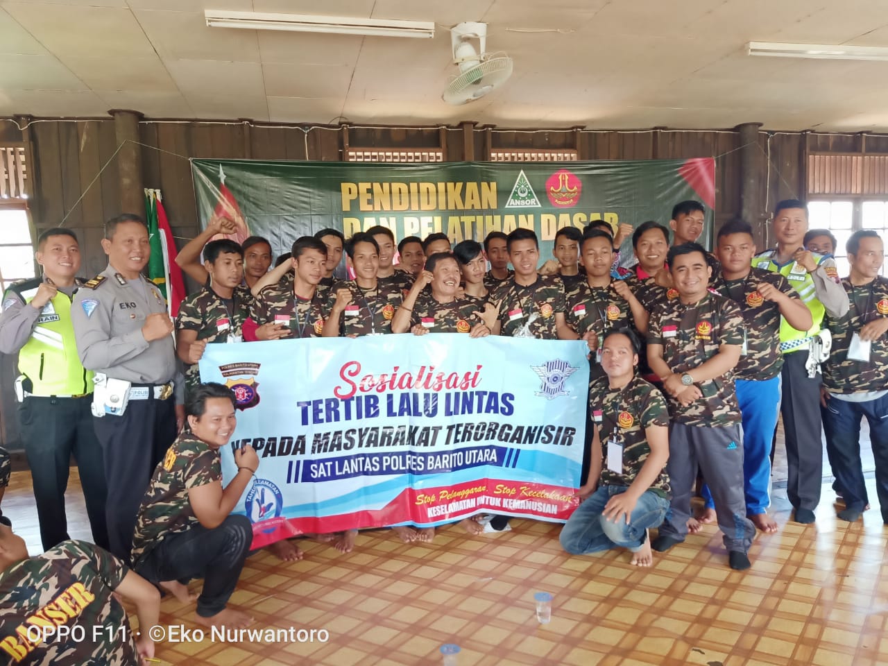 Satlantas Barito Utara Sosialisasi Kamseltibcar Lantas Kepada Anggota Banser DAS Barito