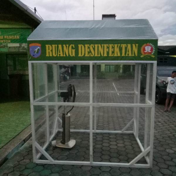 Cegah Penyebaran COVID-19, Kodim 1012 Buntok Pasang Bilik Sterilisasi Disinfektan