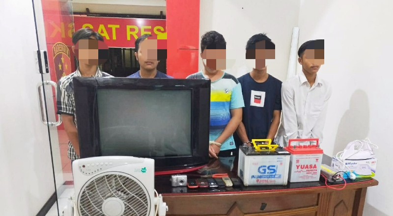 Ternyata, Kelima Kawanan Pencurian Rumah Kosong Telah Berulang Kali Melakukan Aksinya