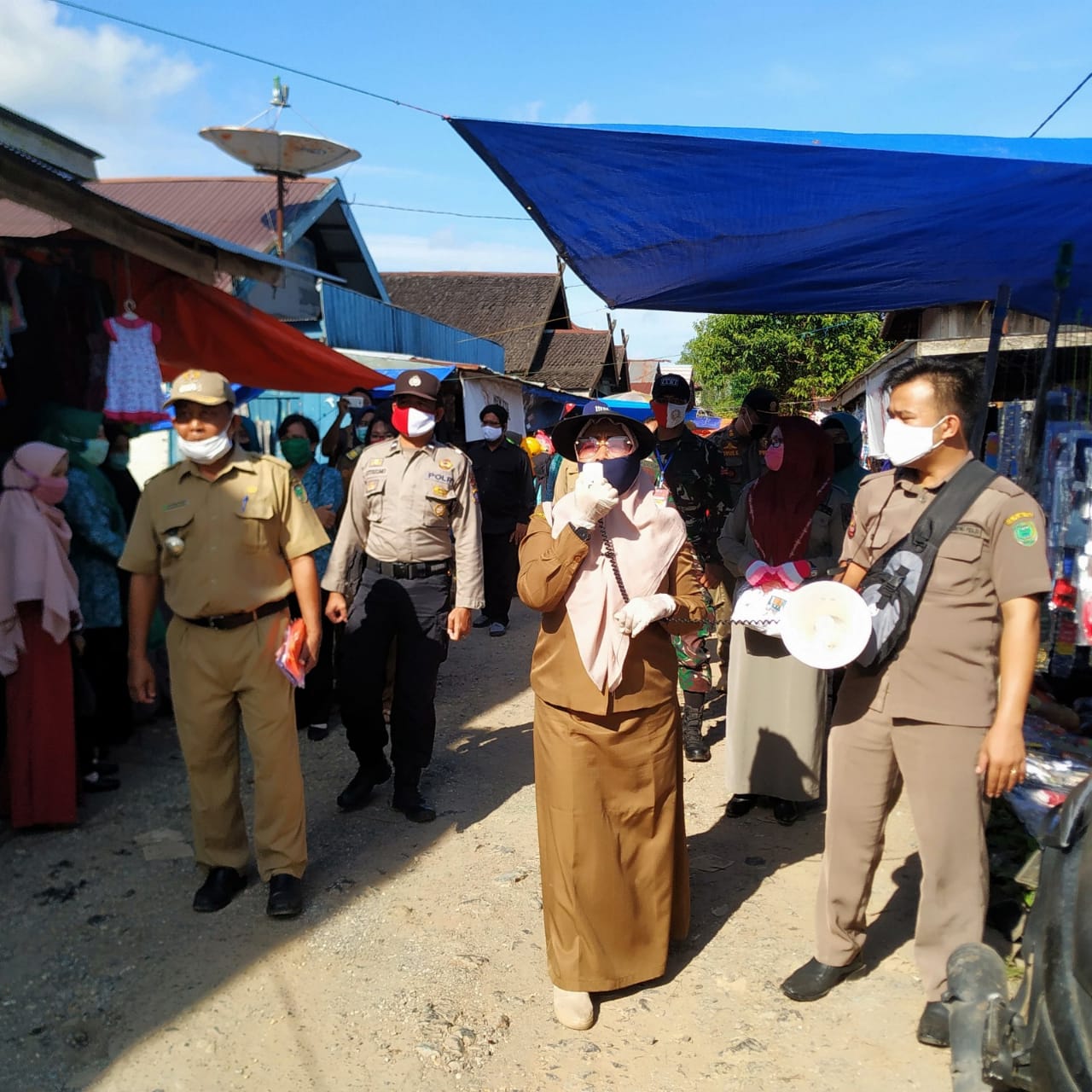 Cegah COVID-19, Gugus Tugas Pulpis Gencar Sosialiasi ke Sejumlah Pasar