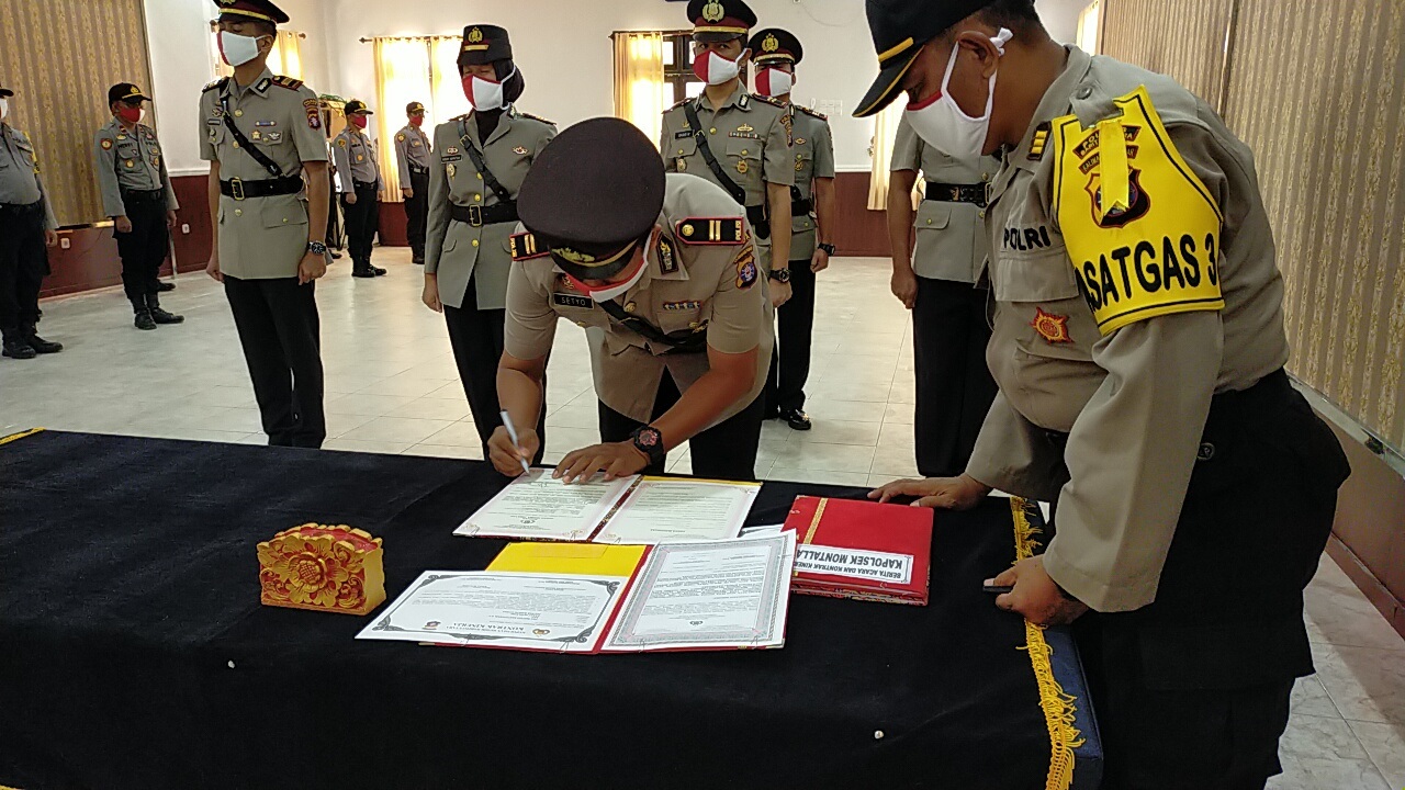 Polres Barito Utara Sertijab Empat Perwira