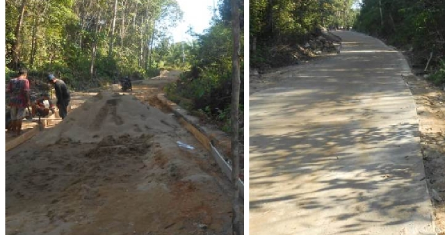 Desa Baruang Telah Realisasikan Peningkatan Cor Beton Sepanjang 200 Meter