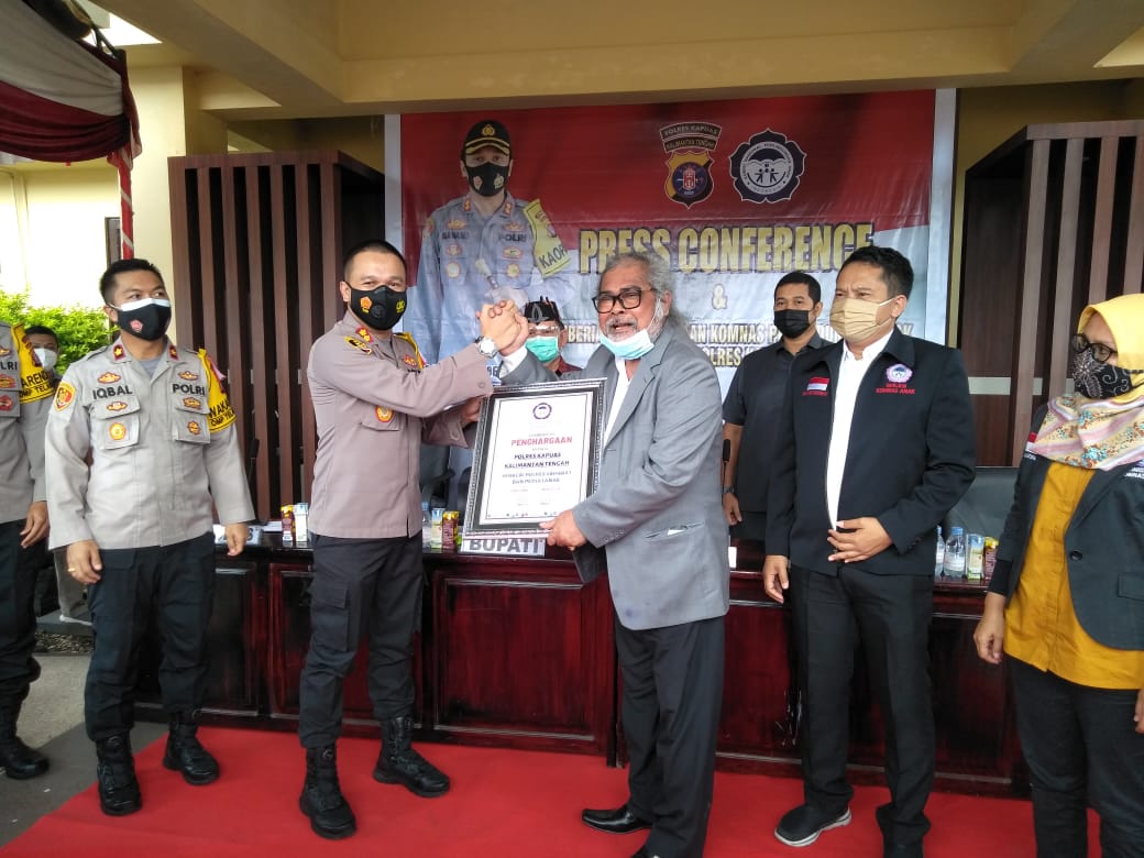 Polres Kapuas dapat penghargaan dari Komnas Perlindungan Anak