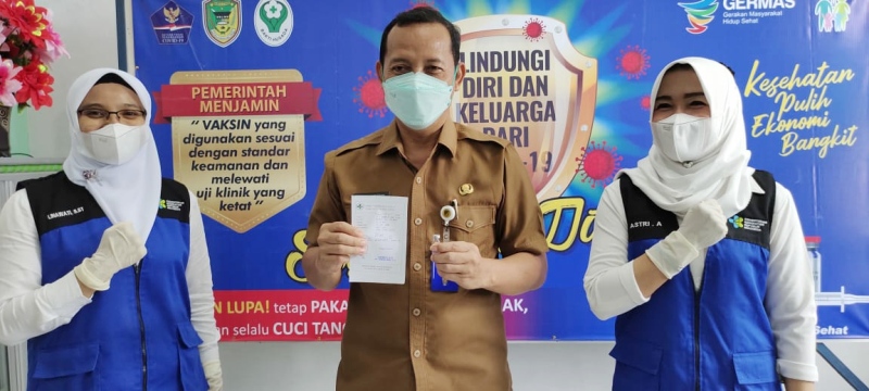 Capaian Vaksinasi Covid-19 Nakes di Barito Utara Lebihi Target