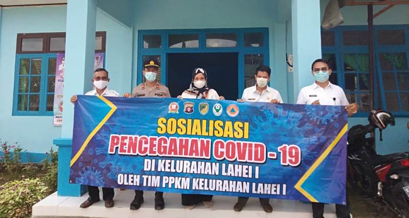 Cegah Penyebaran Covid-19, Polsek Lahei Sosialisasi dan Edukasi Prokes