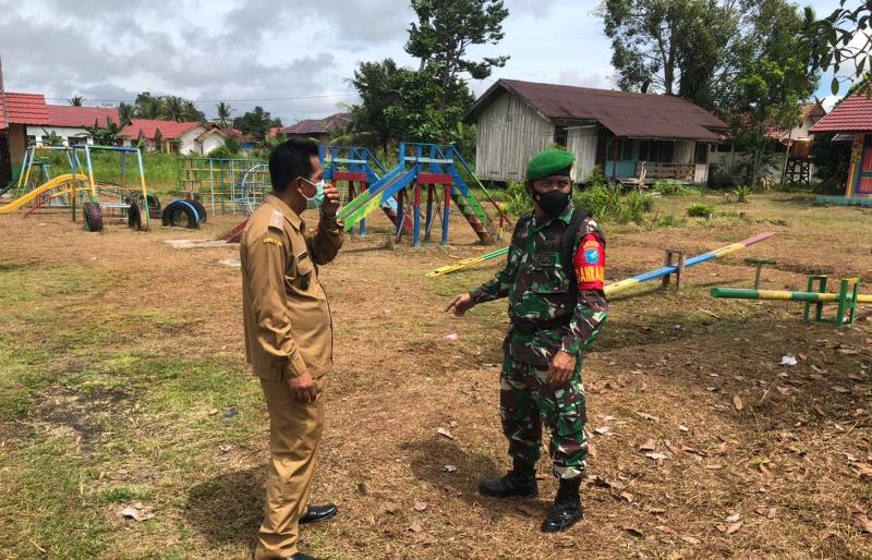 Danramil 1013-03 Teweh Tengah Ajak Kades Untuk Himbau Masyarakat Peduli Kebersihan Lingkungan
