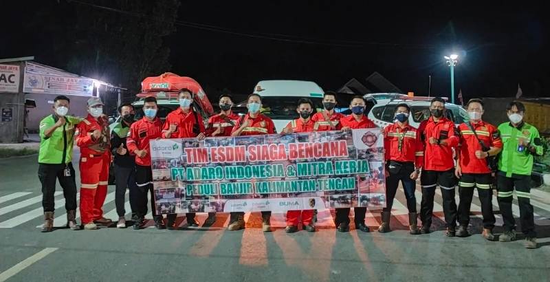 Adaro Kirim Logistik dan ERG Bantu Bencana Banjir di Kalimantan Tengah