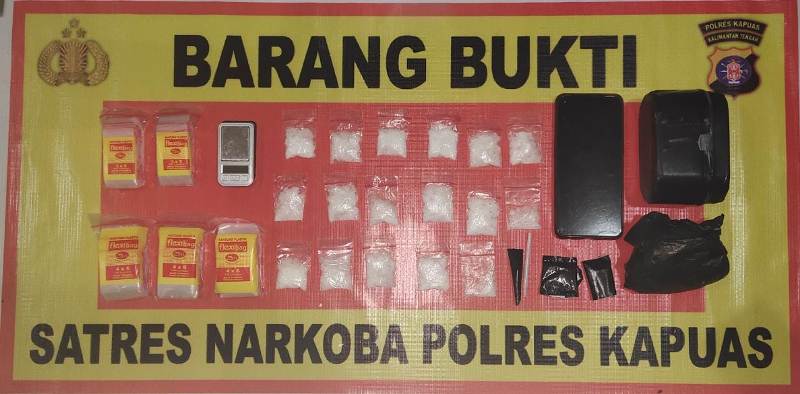 Polisi Ringkus Bandar Bersama Barang Bukti Diduga Sabu 78,45 Gram
