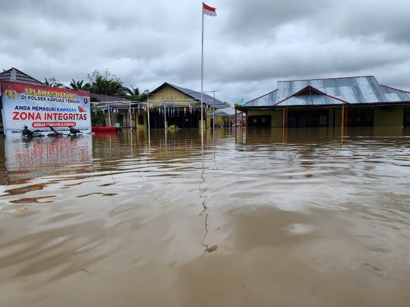 Ribuan Rumah Terendam Banjir di Kecamatan Kapuas Tengah