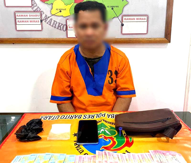 Miliki 25,03 Gram Sabu, Pengedar Ini Ditangkap Satresnarkoba Polres Barito Utara