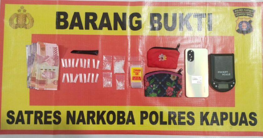Polres Kapuas Amankan 23 Paket Narkotika Jenis Sabu