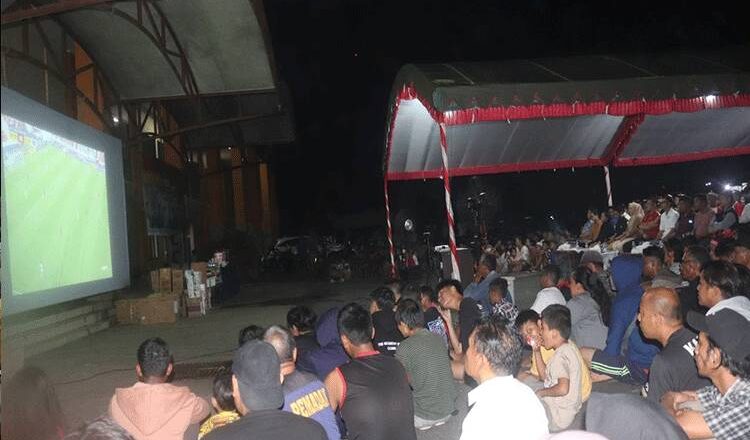 Nobar Semi Final Piala Asia U-23 Dihadiri Ratusan Masyarakat Pulang Pisau