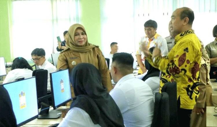 720 TKHL Pulang Pisau Ikuti Simulasi CAT di BKN VII Banjarbaru