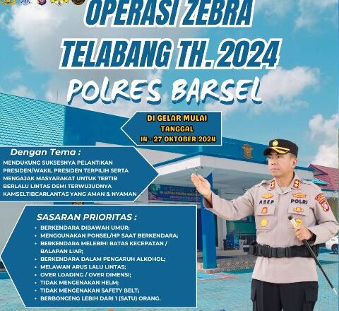 Catat ! Operasi Zebra Telabang Dimulai 14-27 Oktober 2024