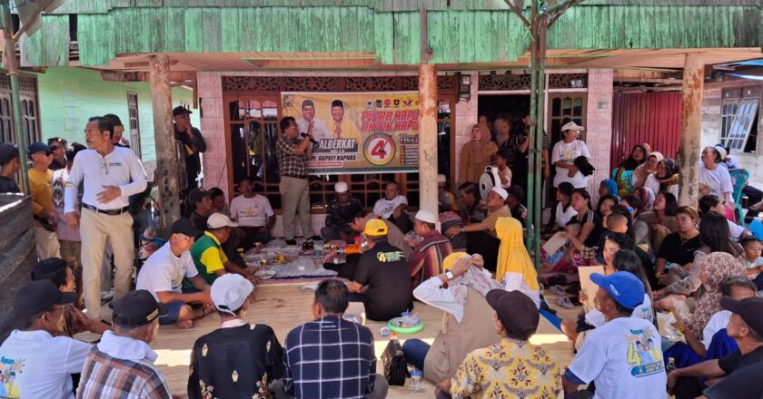 Cabup Kapuas Erlin Hardi Gelar Kampanye Dialogis di Desa Manusup Hilir
