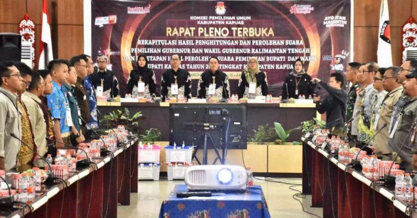 KPU Kapuas Gelar Rapat Rekapitulasi Penetapan Hasil Pilkada 2024 Tingkat Kabupaten