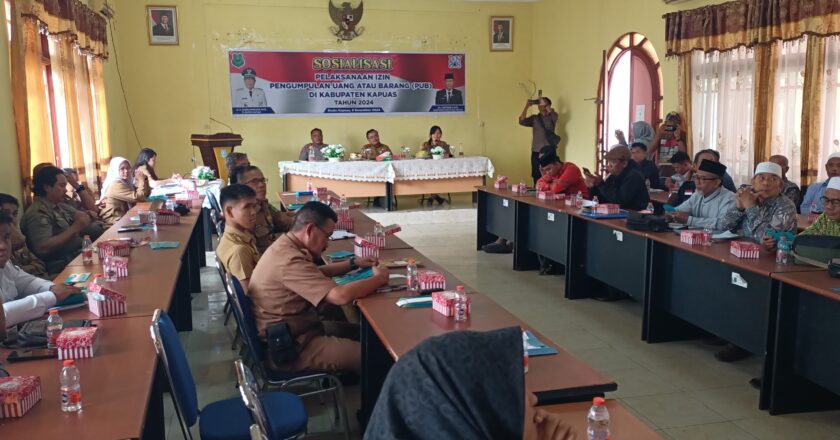 Dinas Sosial Kapuas Sosialisasikan Aturan Pengumpulan Uang dan Barang 