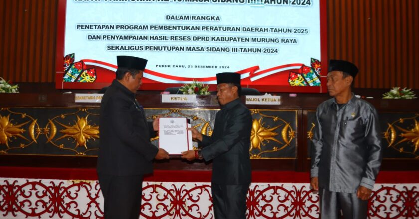 DPRD MURA Tetapkan Program Pembentukan Perda