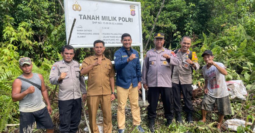 Amankan Aset Negara, PT. Kahayan Berseri Berikan Bantuan CSR Berupa Plang Nama