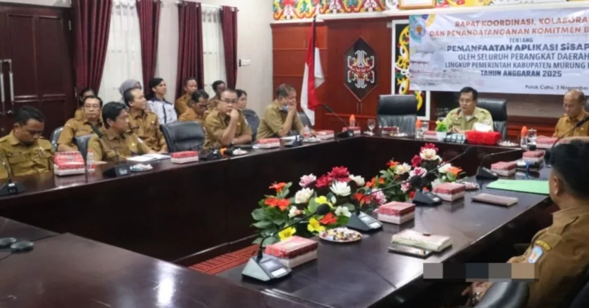 Pemkab Murung Raya Gelar Rakor Pemanfaatan Aplikasi SiSAPAN