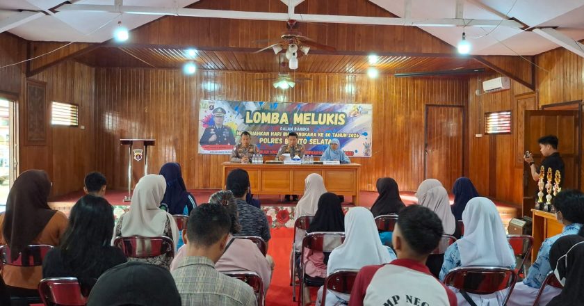 Polres Barsel Gelar Lomba Melukis Meriahkan Hari Bhayangkara