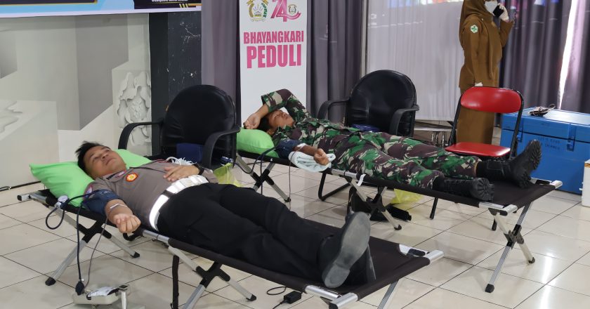 Rangkaian Hari Bhayangkara, Polres Barsel Gelar Donor Darah