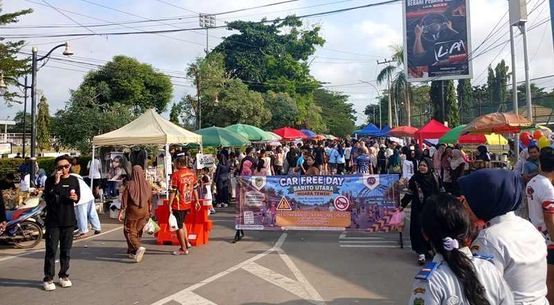 Disdagrin Barut Ajak Masyarakat Ramaikan Car Free Day Bersama Bank Kalteng dan Dukung UMKM Lokal