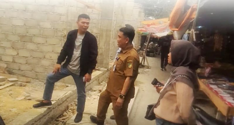 Disdagrin Barito Utara Pantau Progres Pembangunan Pasar Pendopo