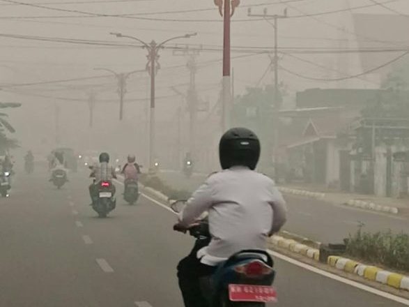 Jarak Pandang Terbatas Akibat Asap, Pengendara di Buntok Diminta Tidak Abai