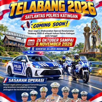 Catat! Polres Katingan Gelar Operasi Patuh Telabang 26 Oktober–8 November 2026