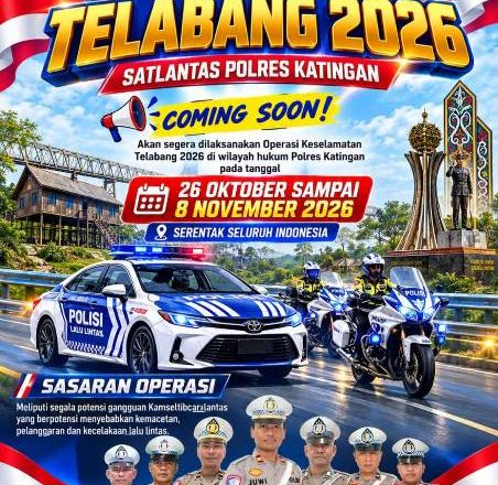 Catat! Polres Katingan Gelar Operasi Patuh Telabang 26 Oktober–8 November 2026